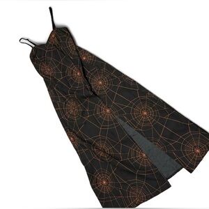 NWOT FOXBLOOD x ELIZA SIDNEY ORANGE SPIDERWEB MAXI DRESS - 2X